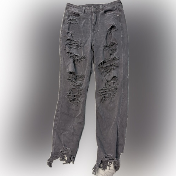 American Eagle Distressed Black Women's Jeans - Picture 1 of 7